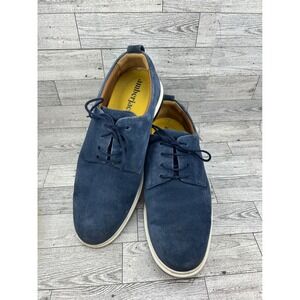 Amberjack The Original Navy Blue Suede Derby Dress Shoes Men Sz 10.5 Portugal